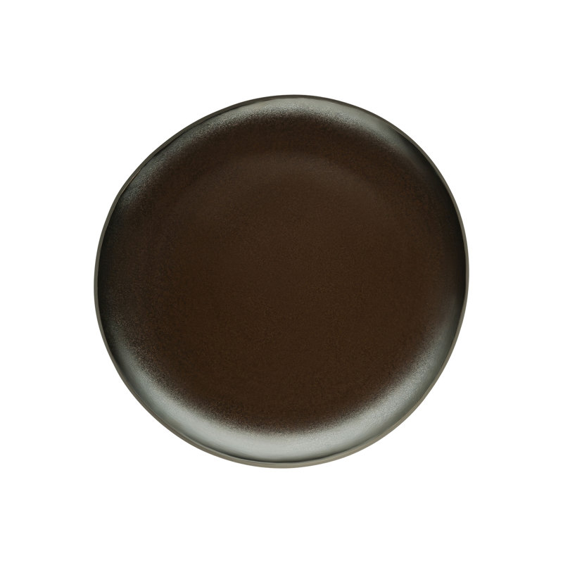 Junto Handmade Stoneware Salad/Dessert Plate, Slate Gray