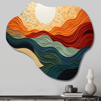 Jandreau - nuage désert en métal, sculpture murale asymétrique en métal