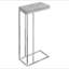 Table d'appoint, en forme de C, bout, côté, collation, salon, chambre à coucher, stratifié, métal chromé, contemporain, moderne
