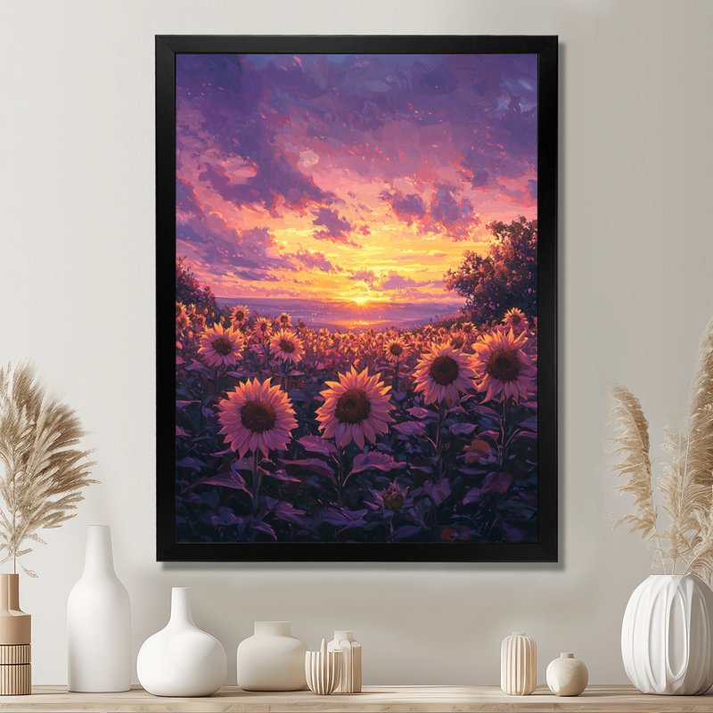 Dondray - Floral Wall Decor, H 40 po x l 30 po, Noir, noir, noir, noir, Reproduction encadrée d'une seule photo