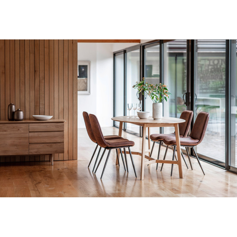 Anneliese Oak Oval Solid Wood Dining Table