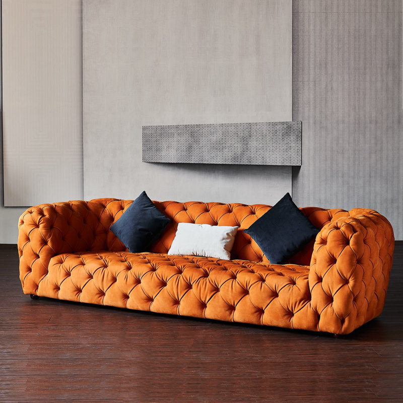 Canapé orange clair de style américain