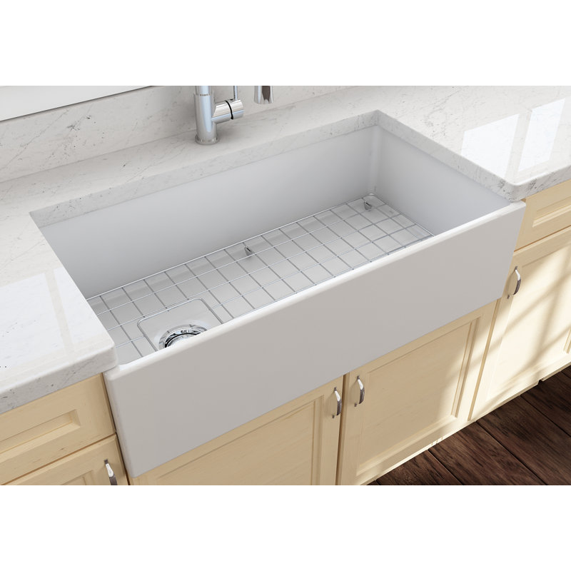 36'' L Kitchen Sink, Matte White