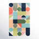 Glory Geometric Handmade Tufted Wool Blue/Green/Light Orange Area Rug