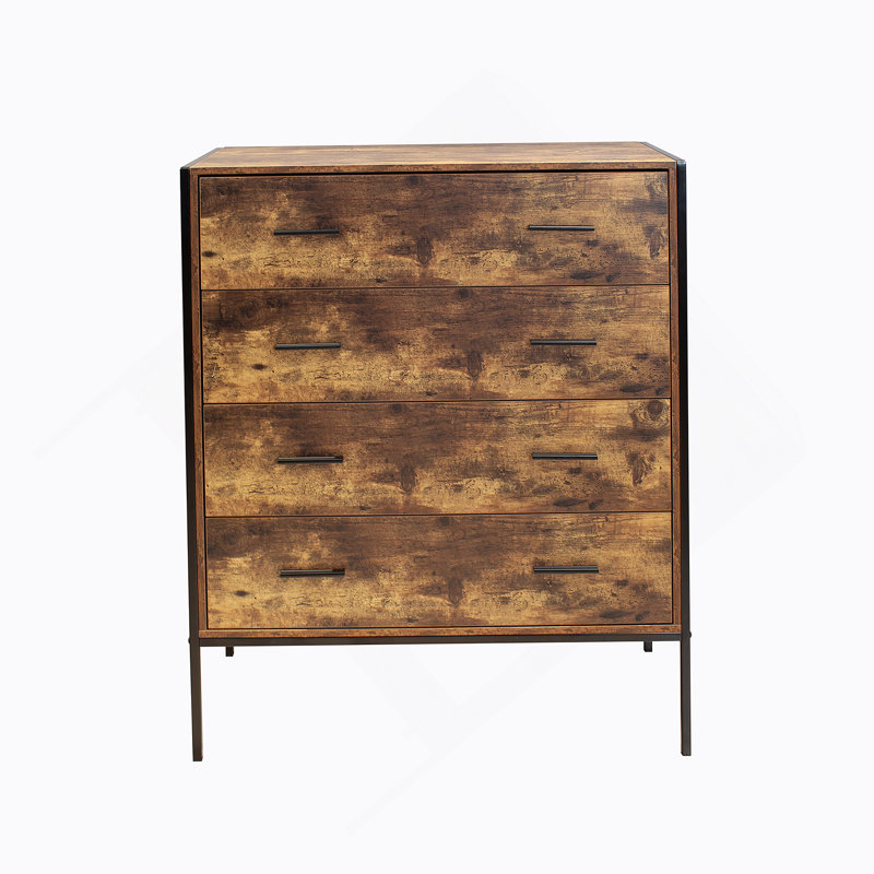 Spacious 4-Drawer Storage Chest With Display Top, Durable Construction For Organizing And Decorating Any Interior Space