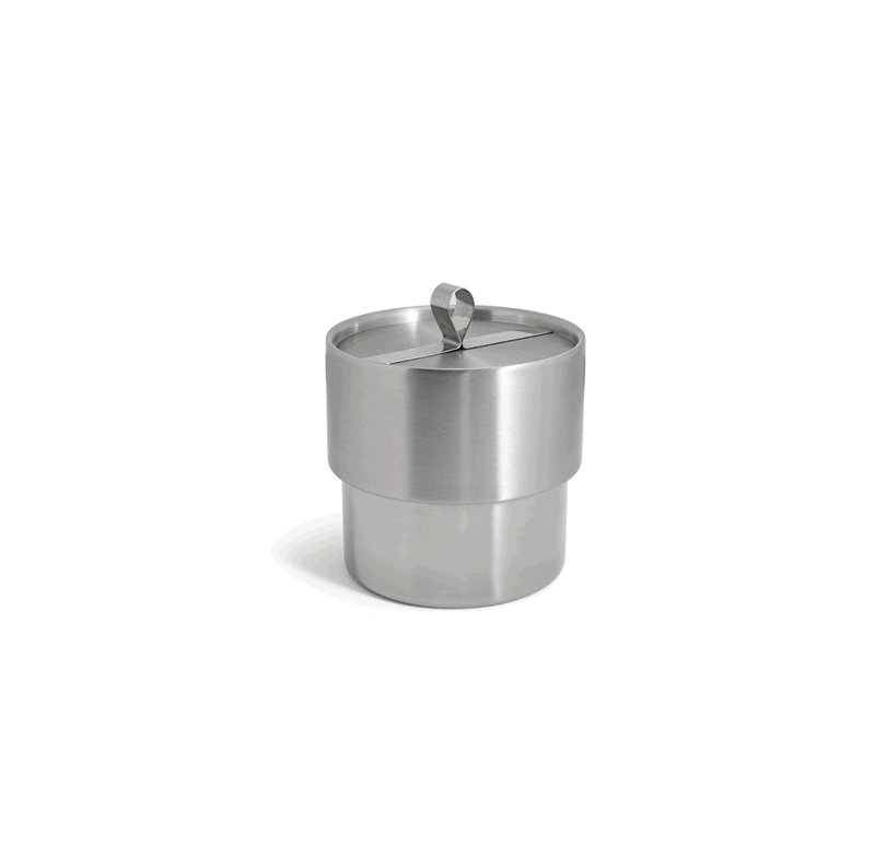 Seau à glace en acier inoxydable Sumatra, H 5,5 po x l 5,5 po x P 5,5 po