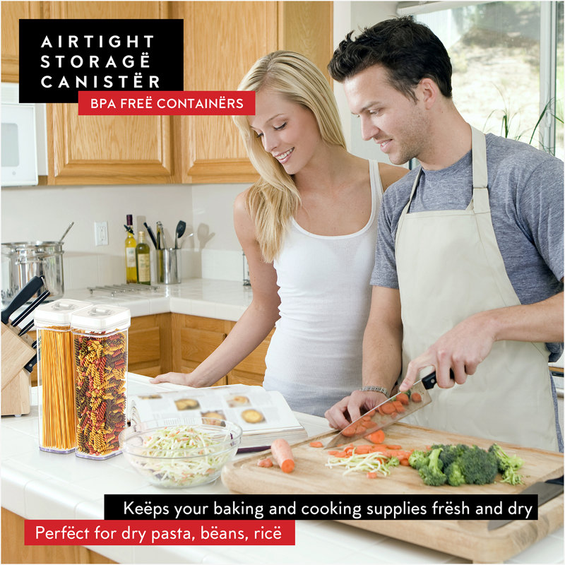 Pasta Airtight Storage Containers, White
