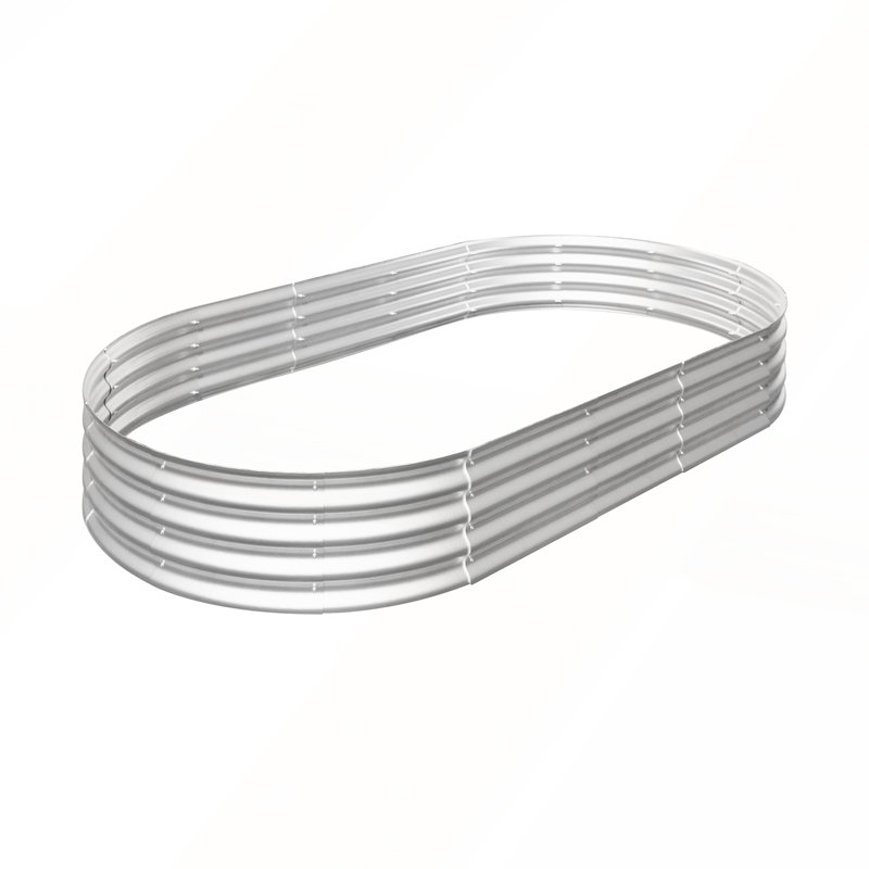 8x4x1ft Galvanized Raised Garden Bed Kit for Vegetables and Flowers & Herbs