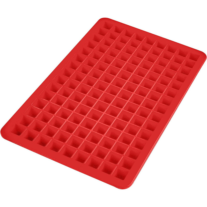 Mini Ice Cube Tray with Lid, Candy Apple Red