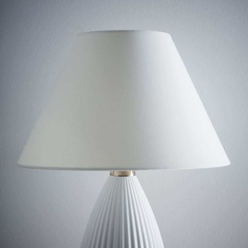 Linen Cone Lamp Shade ( Uno ), Cream, 20cm H x 35cm W x 35cm D