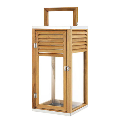 Audley 21.25'' H Solid Wood Lantern