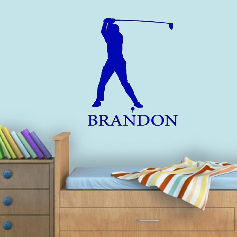 Text & Numbers Non-Wall Damaging Wall Decal, 24" H x 18" W, Blue