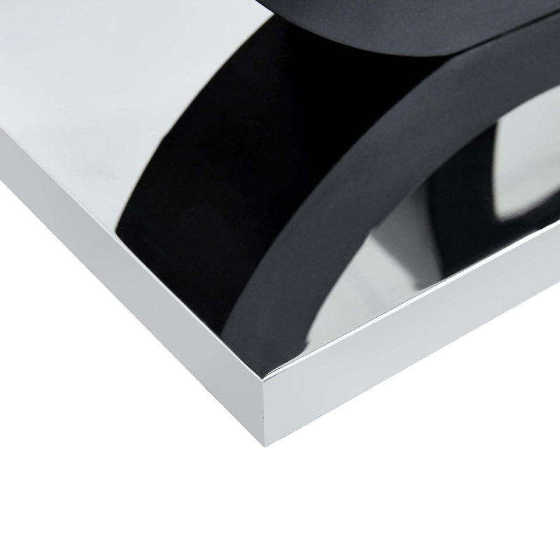 Table basse de style moderne avec plateau en panneau de fibres à densité moyenne, convenant aux salons et aux salons