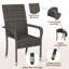 Stackable Outdoor Patio Dining Armchair-257214568