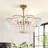 Kacee 6 - Light Crystal and Iron Tiered Chandelier