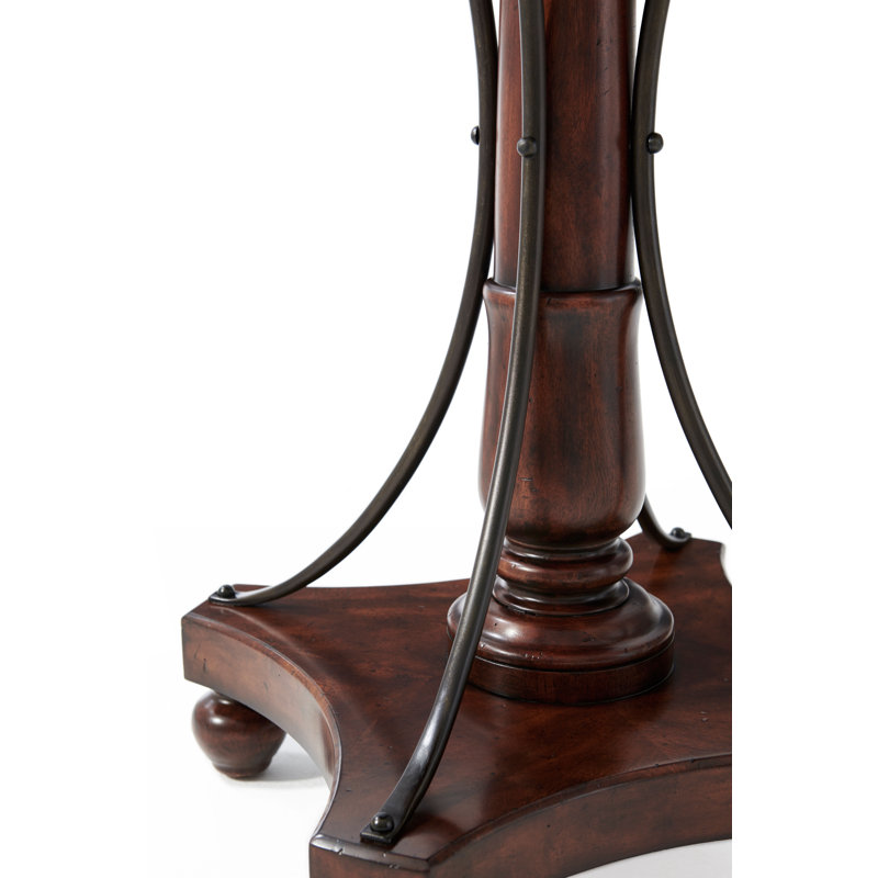 Brooksby Mahogany Round Dining Table with Brass Stretchers