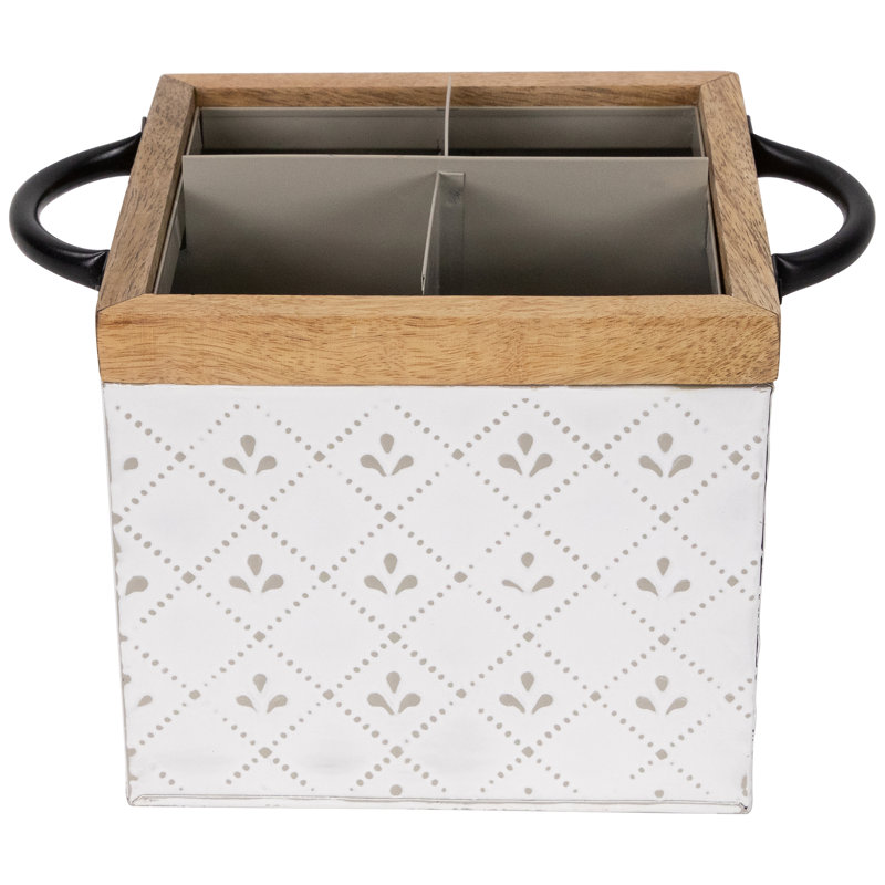 Metal Square Flatware Caddy
