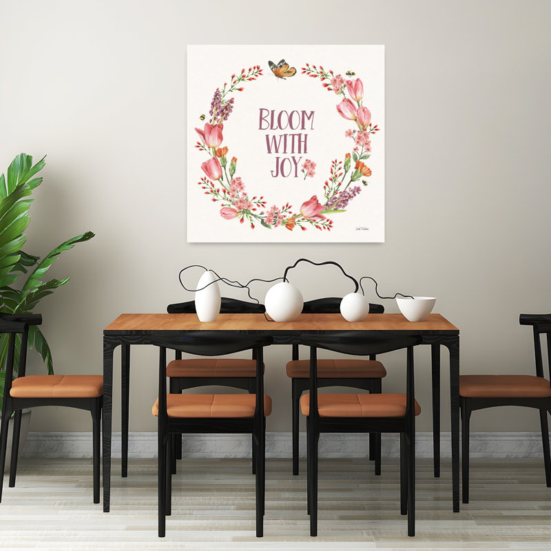 «Fresh Petals IV Contemporary Butterfly Flower Spring», art mural, H 32 po x l 32 po