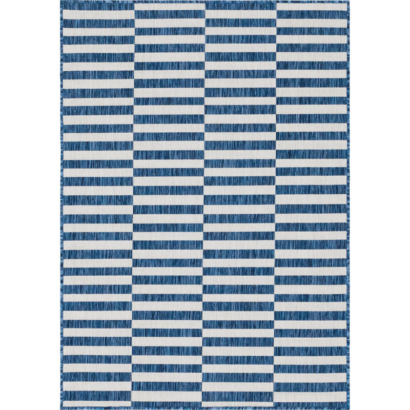 Pana Striped Indoor / Outdoor Rug, Rectangle 4'1" x 6'1"