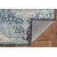 Tapis bleu sarcelle et ivoire lavable tissé à la machine-552829954