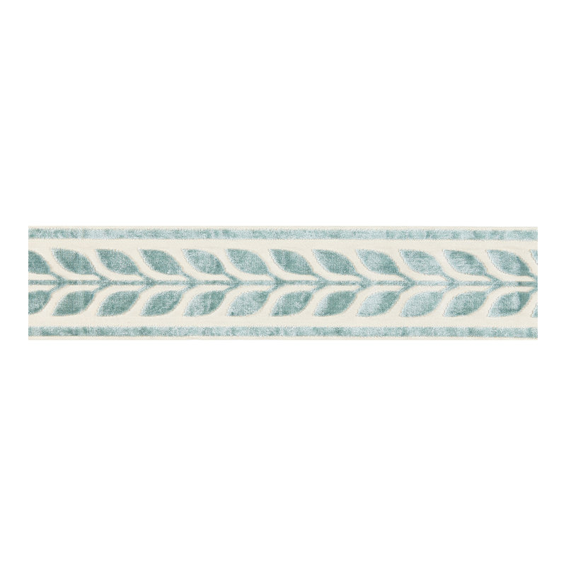 Oriana Vigne Velvet Tape Fabric, Aquamarine