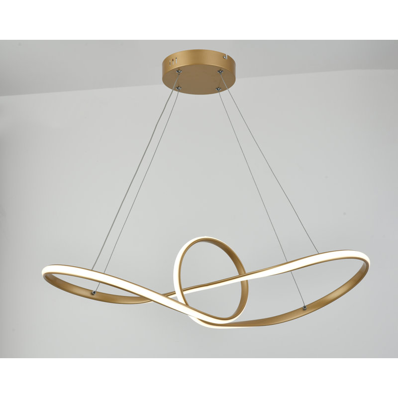 Hirschman 1 - Light Geometric Pendant, Gold