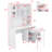 Retro Vanity Desk with Illuminated Mirror, Storage Drawers, Shelf and Color Modes-1973366204