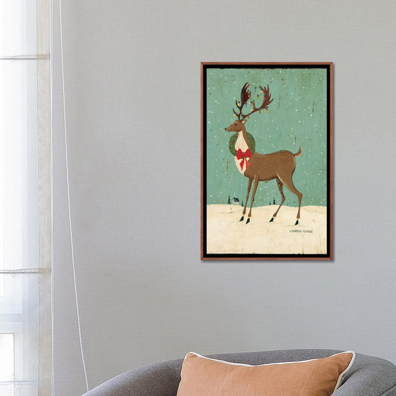 «Winter Dear II», reproduction d'art sur toile encadrée, H 26 po x l 18 po, Impression encadrée sans passe-partout, Brun