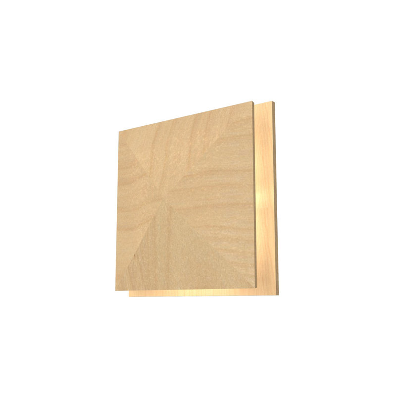Facetada Manufactured Wood LED Flush Mounted Sconce, Maple