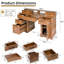 Bureau rustique de style campagnard avec rangement et charge, fabrication en MDF, bureau personnel essentiel