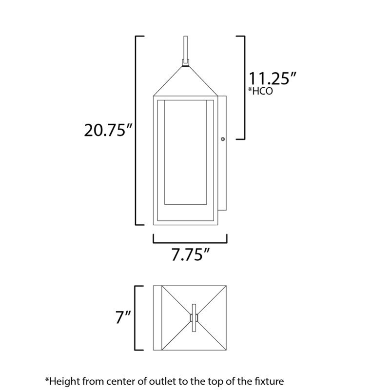 Munich Aluminium Wall Light, 20.75" H x 7" W x 7.75" D