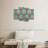 Abstract Geometric Hexagon Geometric Pattern On Canvas 4 Pieces Print-110869275