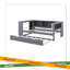 Lit plateforme en bois avec tablettes de rangement, lit gigogne, station de charge et tête de lit tapissier-1381610666-1381610664