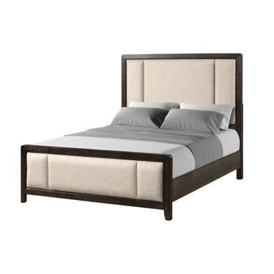 Tête de lit tapissier et pour très grand lit brun antique - Bois massif beige éblouissant +