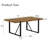 Rustic Industrial Rectangular Wood Dining Table For 4-6 Person, Thick Engineered Wood color Tabletop and Black Metal Legs,Desk For Kitchen Dining Living Room