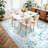 Kaldi Vintage Floral Washable Area Rug, Soft Low-Pile Rug with Non-Slip Backing-347754195