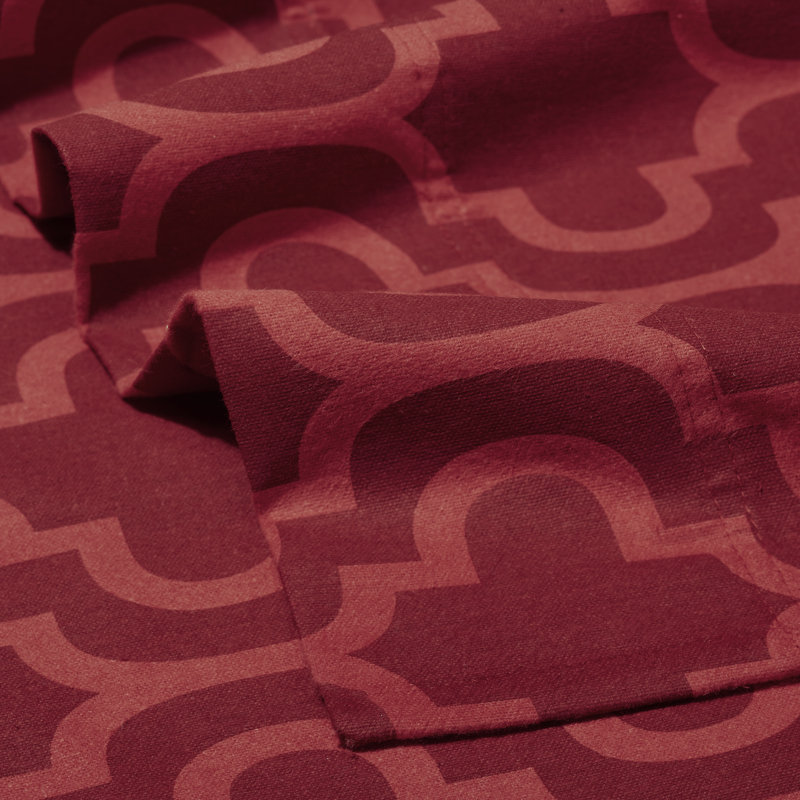 Ensemble de draps en 100% flanelle de coton Scotchis, Ensemble de draps pour lit simple + drap-housse + , Trellis bourgogne