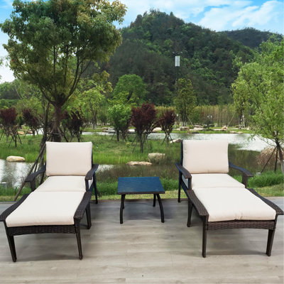 Méridienne de patio avec structure résistante aux intempéries et coussins à fermeture à glissière
