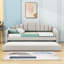 Twin Upholstered Daybed with USB Charging Ports and Trundle-1023002043-1023002042