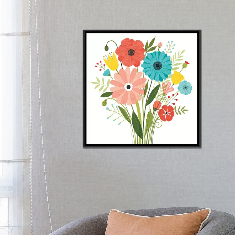 «Seaside Bouquet II» par Michael Mullan, reproduction sur toile tendue sur châssis, H 18 po x l 18 po x P 1,5 po