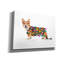 Toile épique Graffiti «Christmas Corgi with Lights» par John Hovenstine, 54 po x 40 po