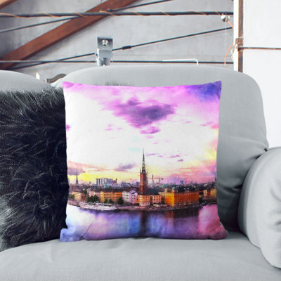 Stockholm in Sweden Cushion with Filling