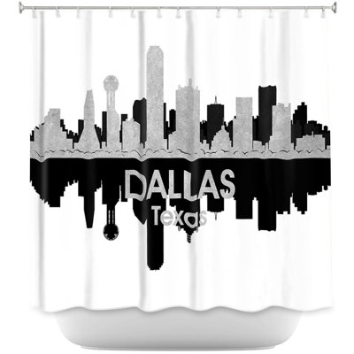 City IV Dallas Texas Single Shower Curtain