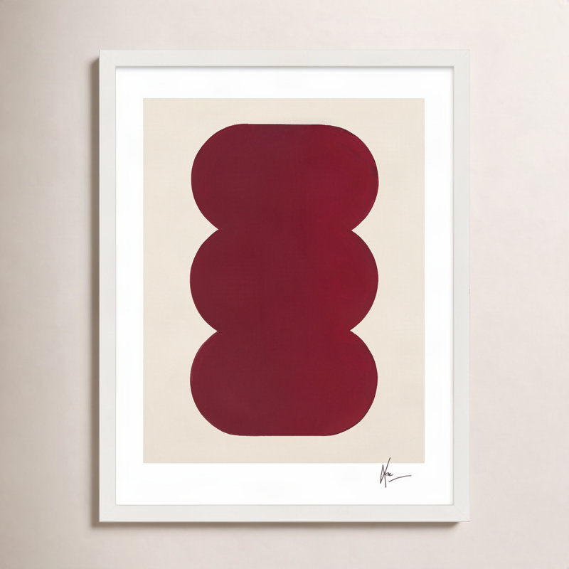 «Keyhole 1» par Lee Lessem - peinture encadrée, H 38 po x l 30 po x P 1,25 po, Cadre blanc