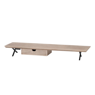 Sumekh Wood Monitor Stand With Drawer & USB Port