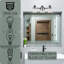 Luminaire pour meuble-lavabo / salle de bain moderne 3 lumières Breakwater Bay Frisco 20 + abat-jour en verre texturé, finition noire