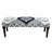 Gutirrez Scandi Gray/Black Geometric Upholstered Bench