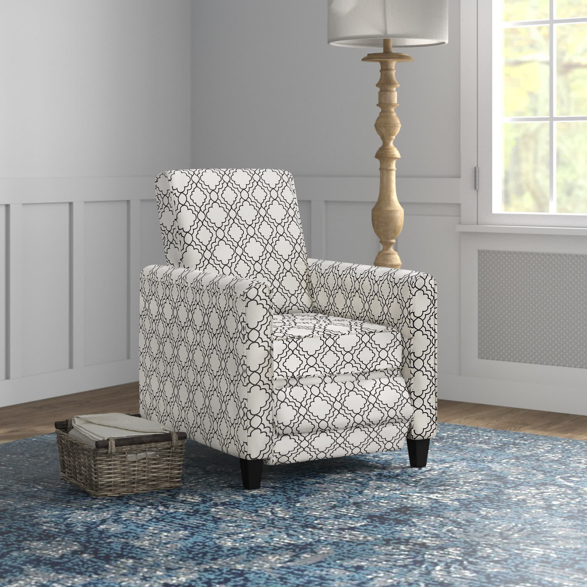 Red Barrel Studio Upholstered Recliner Body Fabric Grey Polyester Blend