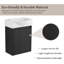 Meuble-lavabo simple 16 po avec plateau en résine Febres-2030761490