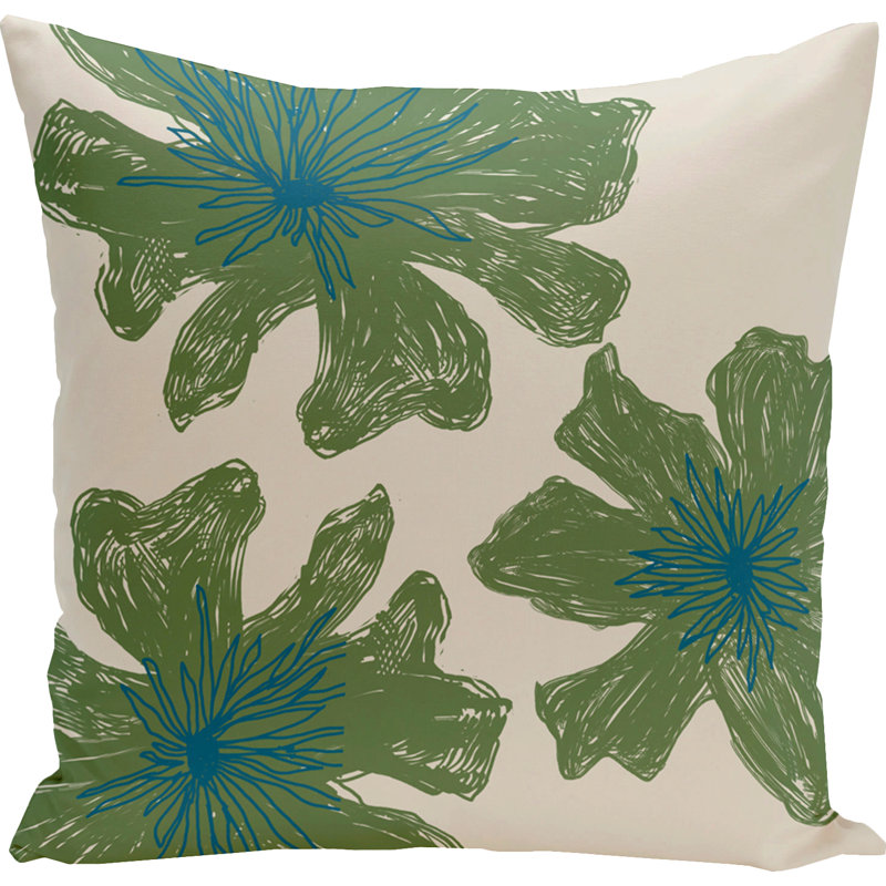 Coussin réversible, Bisque / bambou, H 16 po x l 16 po, Carré